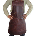 Cowhide Leather Apron, Adjustable Straps, Fire Prevention