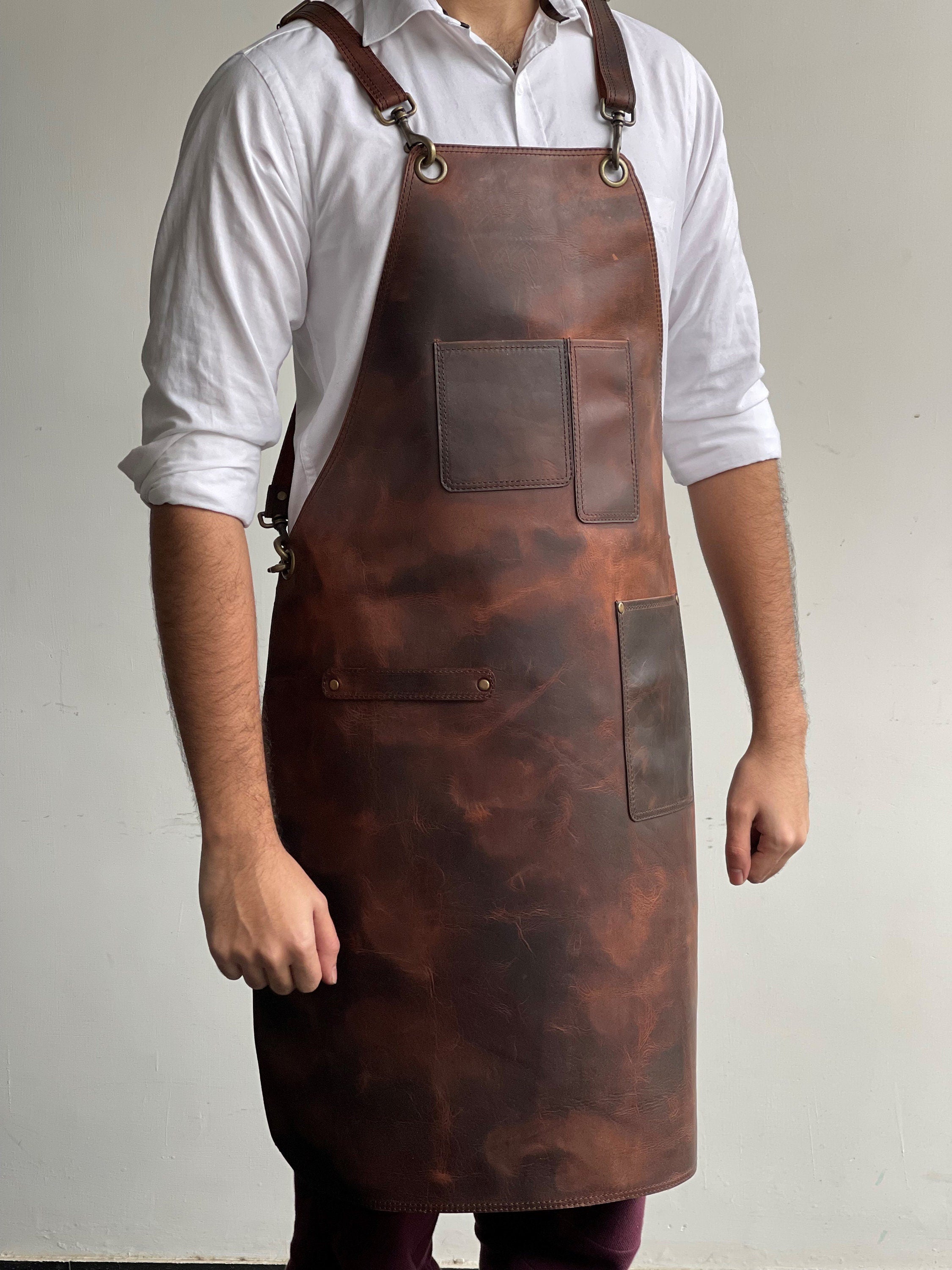Leather Apron, Woodworking Apron, Welding Apron, Bbq Apron, Grilling Apron, Heavy Duty Apron 100% Leather
