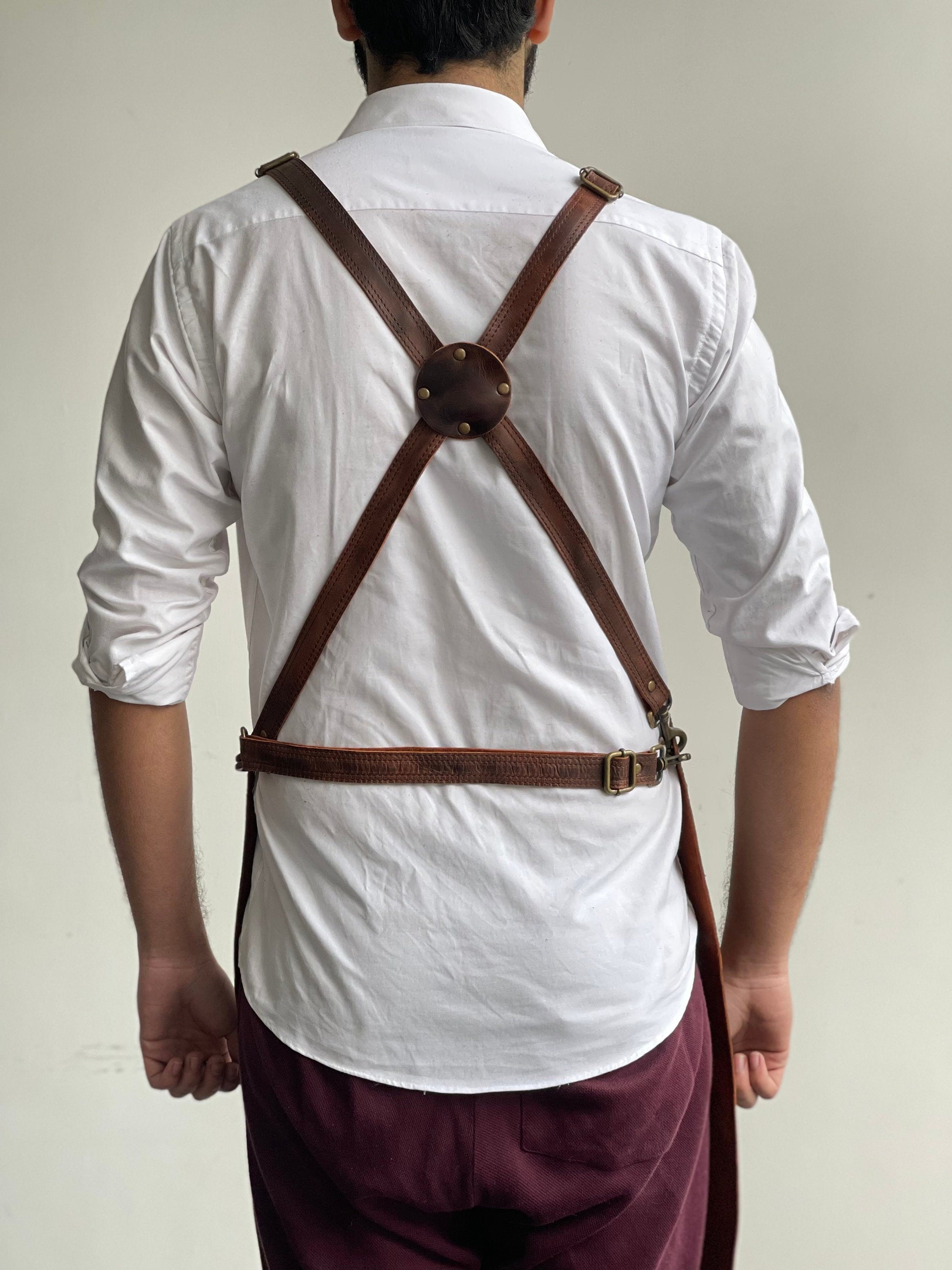 Leather Apron, Woodworking Apron, Welding Apron, Bbq Apron, Grilling Apron, Heavy Duty Apron 100% Leather