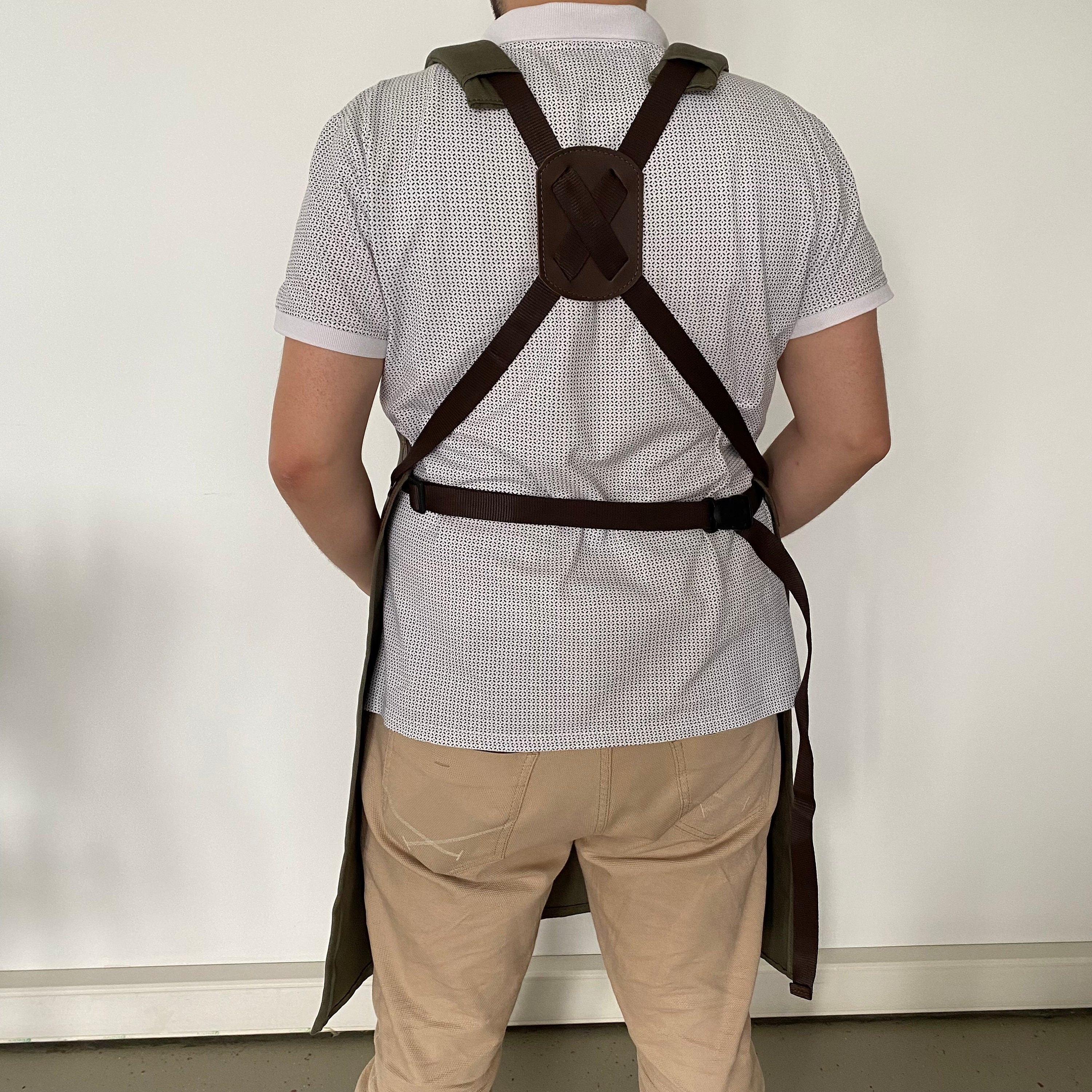 Personalized Leather Apron Men, Bbq Apron, Woodworking Apron, Welding Apron, Custom Engraved Genuine Leather Grilling Apron Adjustable Strap