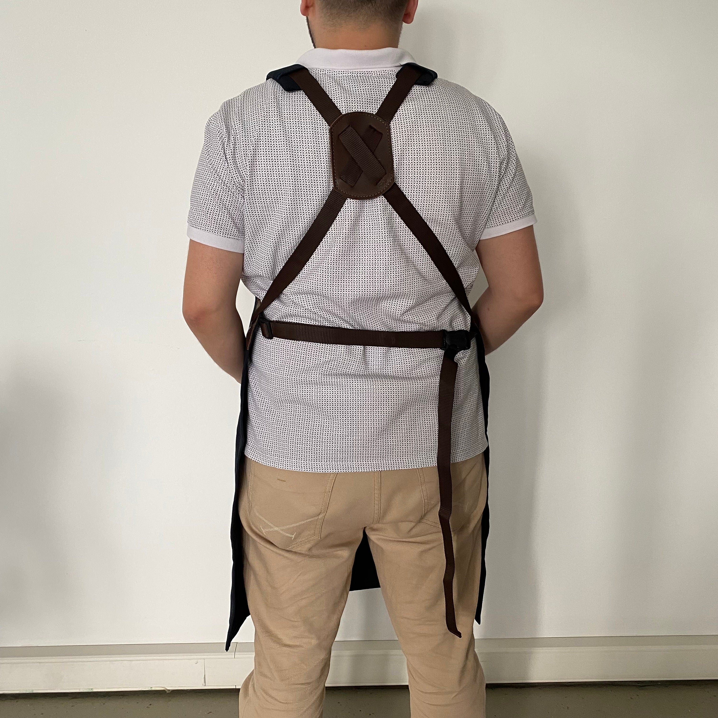 Personalized Leather Apron Men, Bbq Apron, Woodworking Apron, Welding Apron, Custom Engraved Genuine Leather Grilling Apron Adjustable Strap