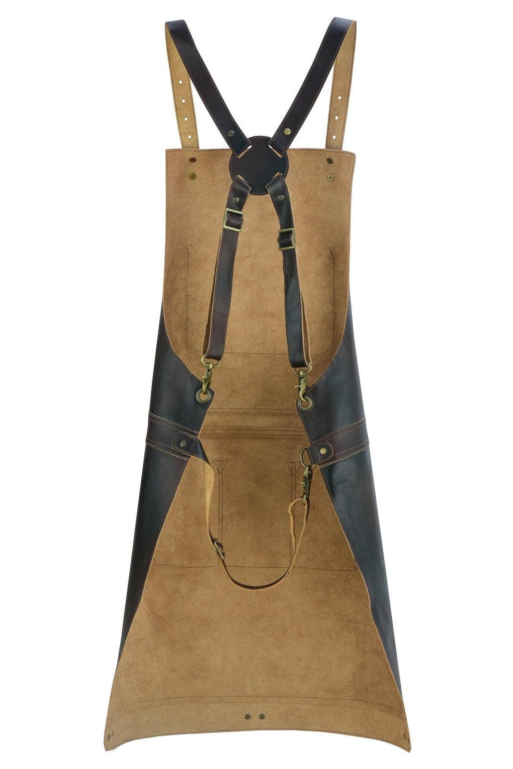 Full Grain Leather Apron: Split Leg, Pockets & Tool Holder