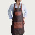 Oak & Elk Leather Apron: Bbq, Welding, Artist Apron With Beer Pocket