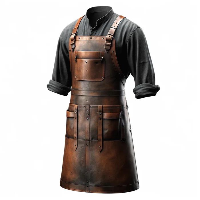 Custom Engraved Leather Work Apron: Metalworking, Welding, Artisan Gear