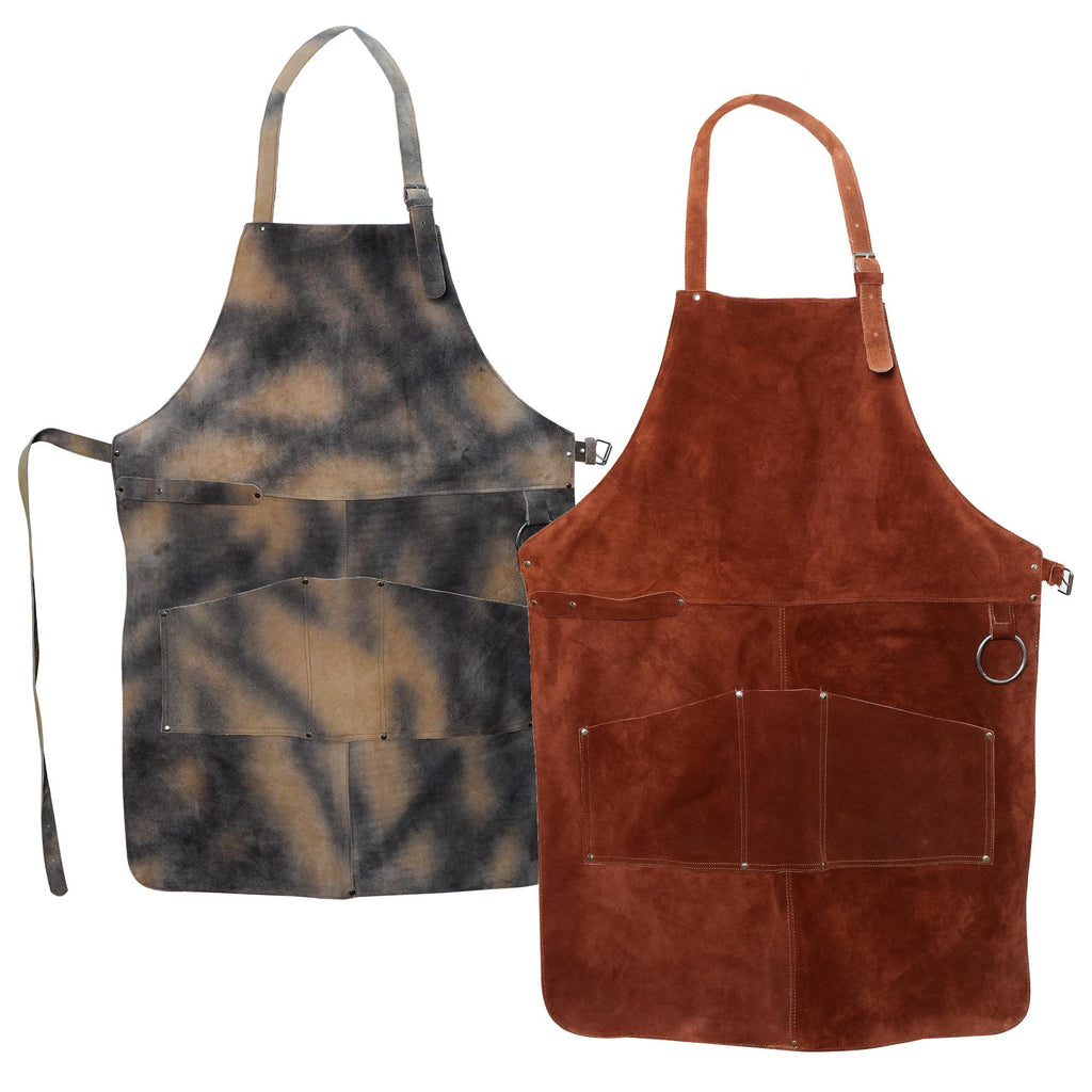 Demhaas Lederschürze Aus Wildleder – Handgefertigte Schürze Für Grill, Werkstatt & Handwerk | 62×84 Cm