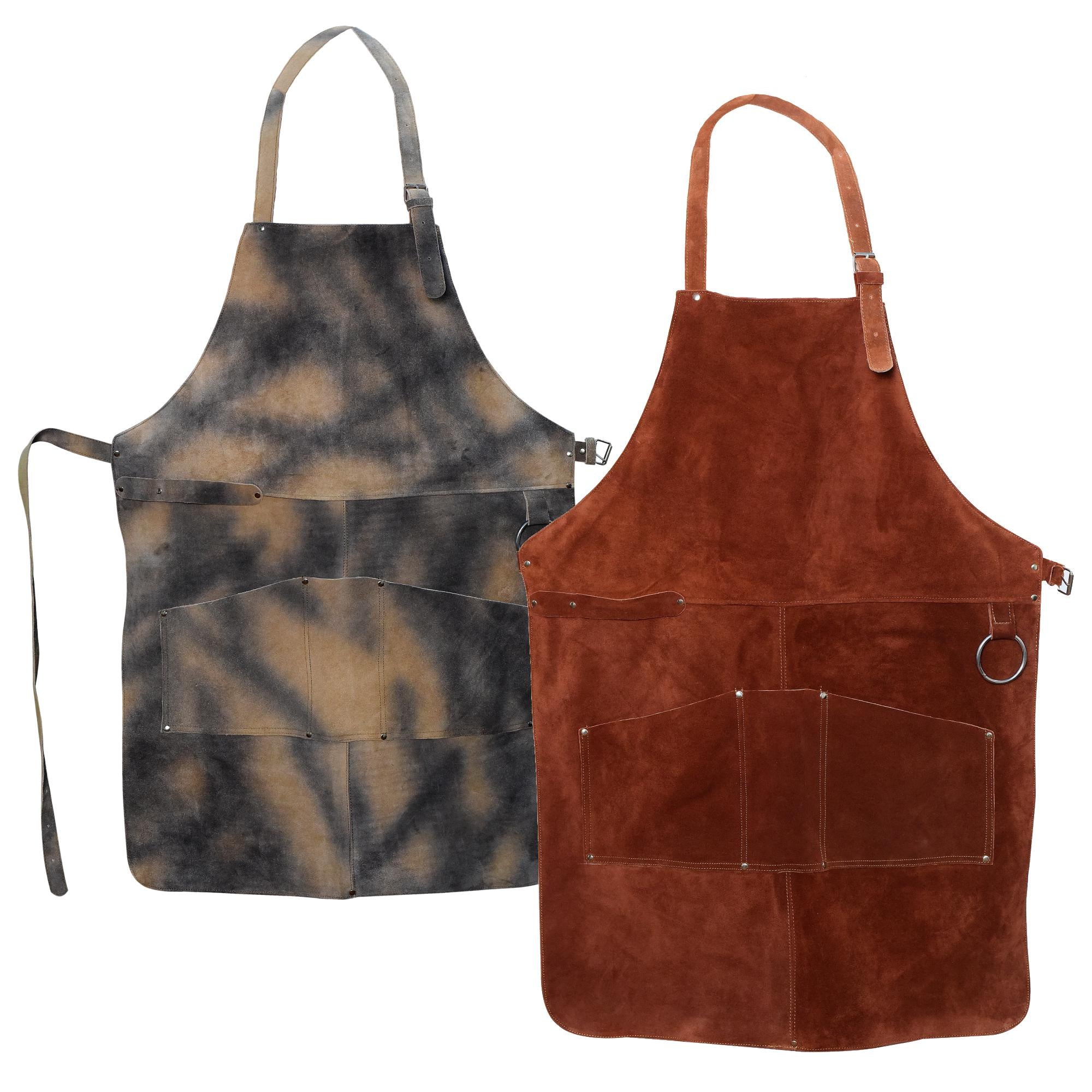 Demhaas Lederschürze Aus Wildleder – Handgefertigte Schürze Für Grill, Werkstatt & Handwerk | 62×84 Cm