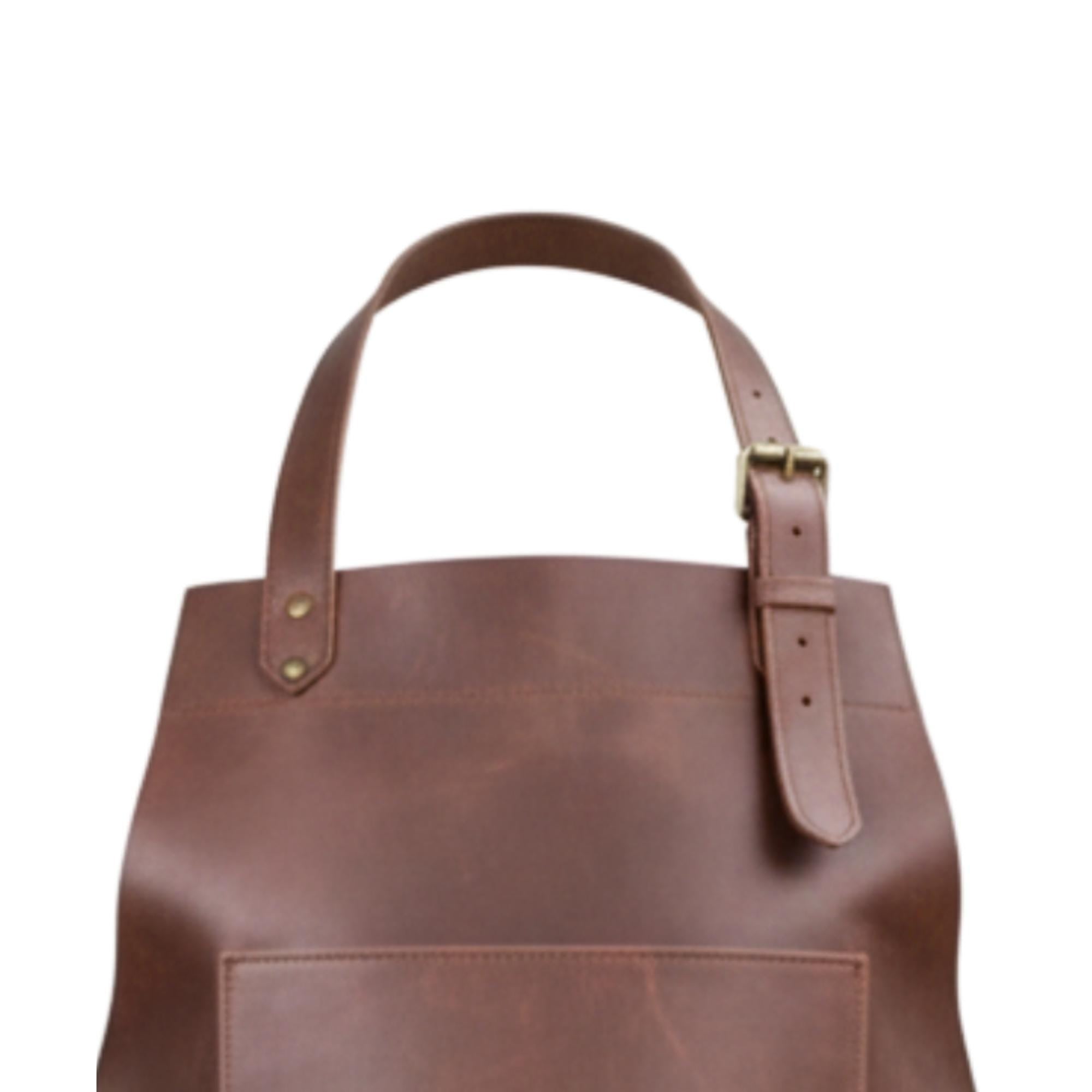 Handcrafted Brown Cowhide Leather Apron - Welding, Woodworking, Bbq, Barista, Chefs And Blacksmith With Pockets - Gift For Him/her