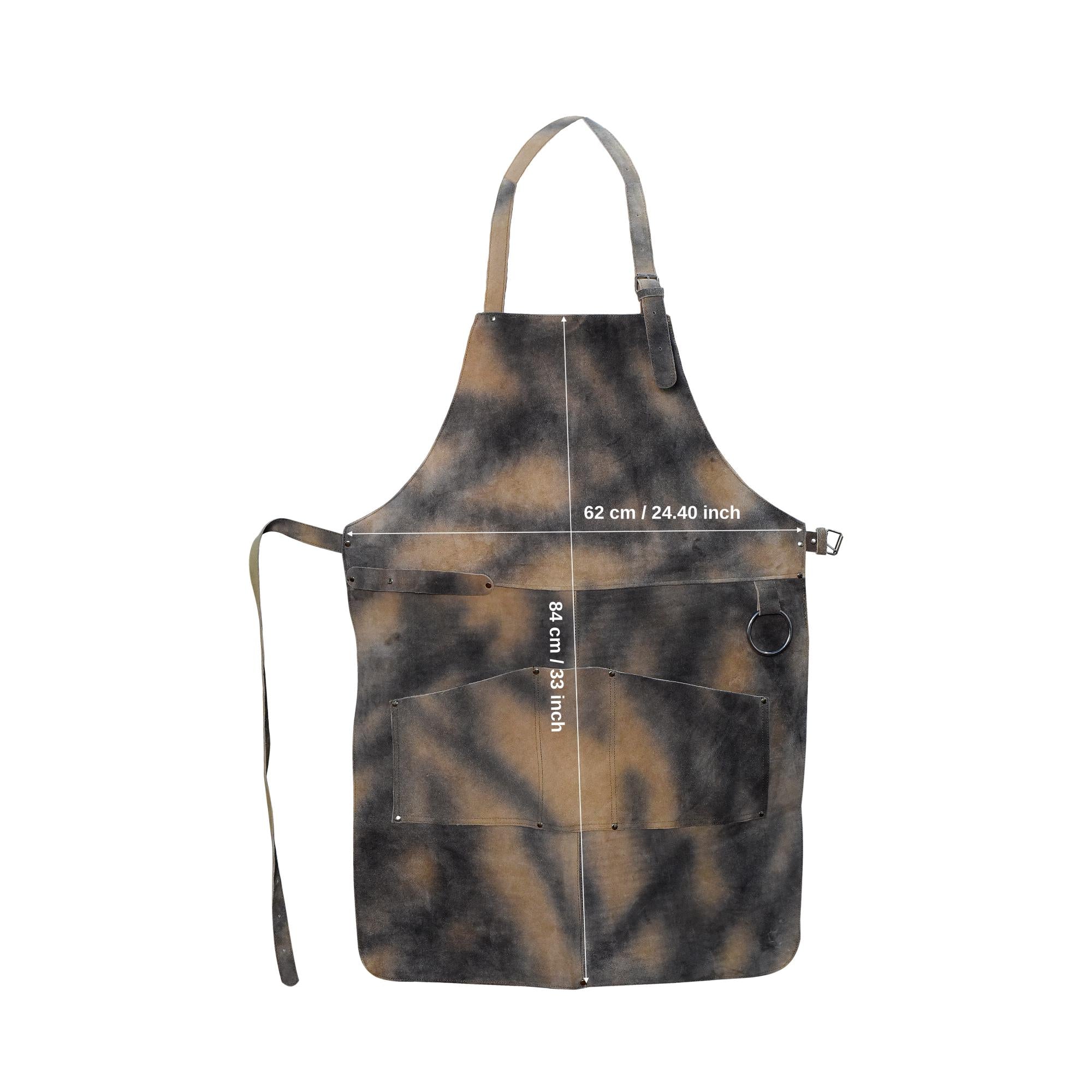 Demhaas Lederschürze Aus Wildleder – Handgefertigte Schürze Für Grill, Werkstatt & Handwerk | 62×84 Cm